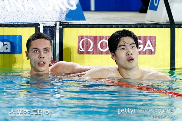 '한국 수영 간판' 황선우, 예선서 우승후보 포포비치·판잔러와 같은 조