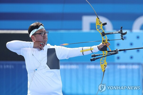 '金 유력후보' 김우진, 개인전 16강서 세계랭킹 1위와 격돌[파리 올림픽]