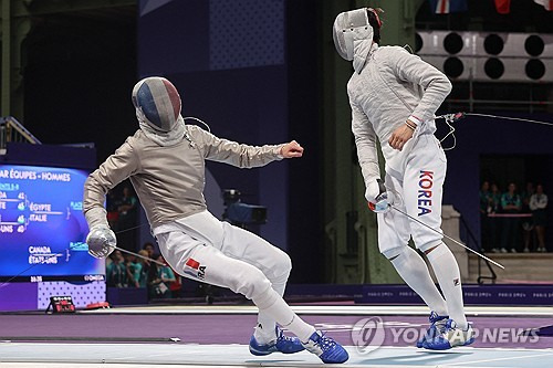 프랑스 추태, 시비 걸고 심판 모욕…한국 남자 사브르 '실력으로' 말했다→준결승 이기고 '3연패 눈 앞' [2024 파리]