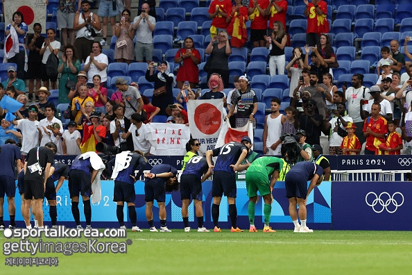 '우승 후보라더니 완전히 멸망했다' 日 축구, 올림픽 8강서 스페인에 졸전 끝 0-3 패…'노메달' 확정