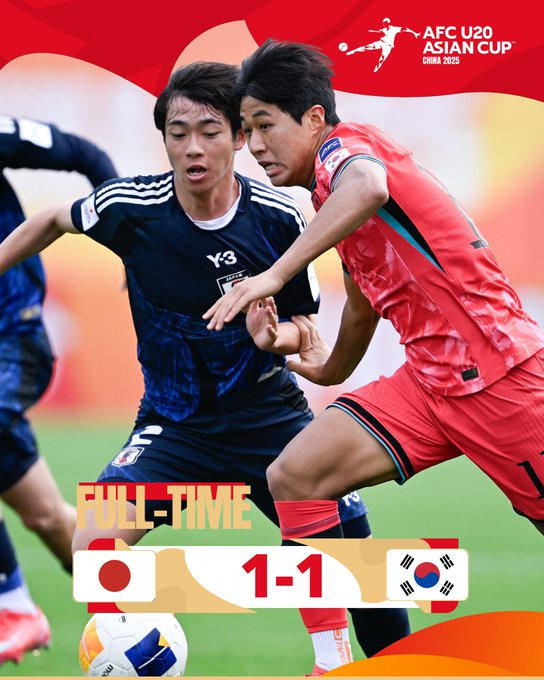 '김태원 추가시간 극장골' 한국 U20, 일본 비기고 조 1위로 8강 [AFC U20]