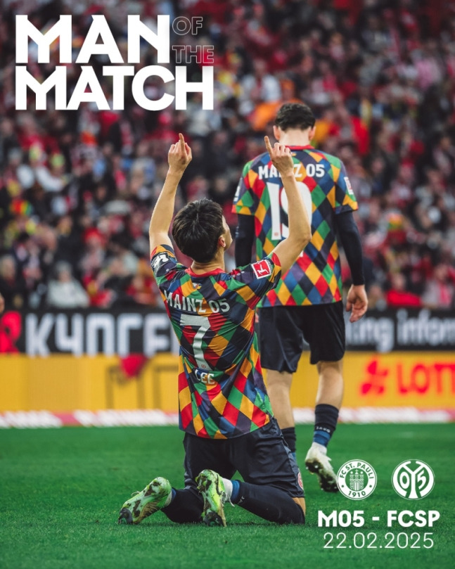 '대한민국 축구도사' 후반만 뛰고 1골 1도움…이재성, 벤치로 밀리자 MOM 증명 → 마인츠도 2-0 승리