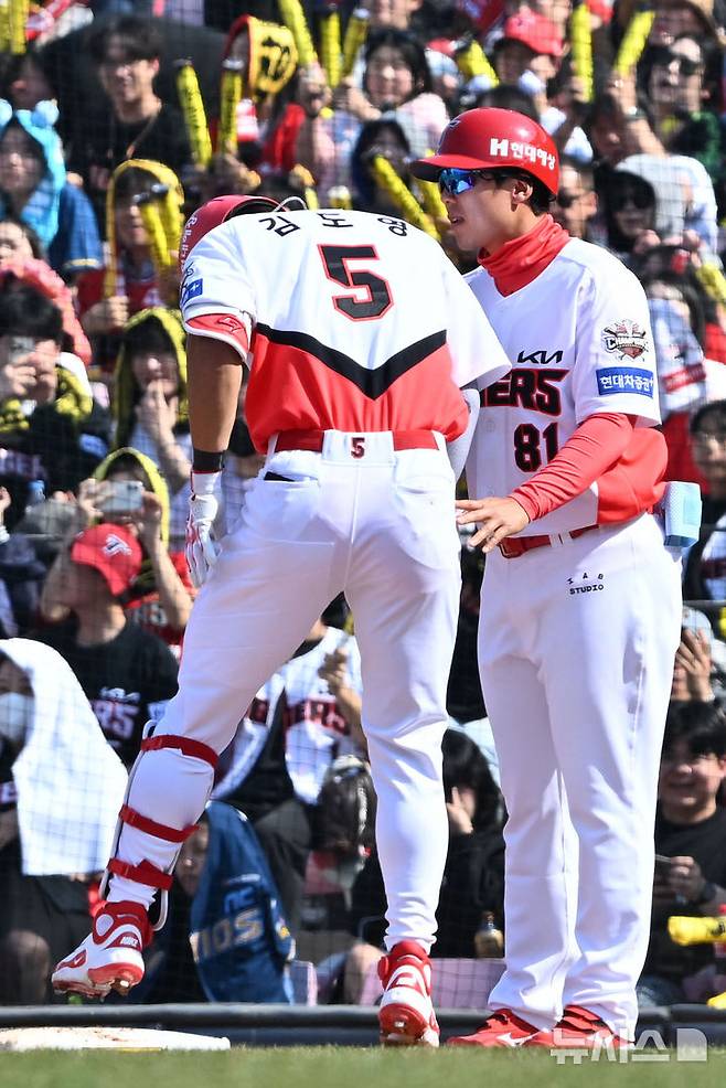 개막전에서 쓰러진 김도영, 햄스트링 손상 소견…KIA '날벼락'(종합)