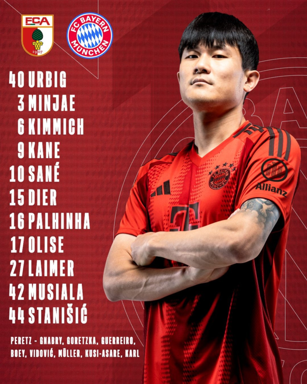 [bundes.review] '뒤뚱뒤뚱' 다이어 눈앞에서 실점→김민재 막판 결정적 수비! 뮌헨, 아우크스부르크에 3-1 역전승