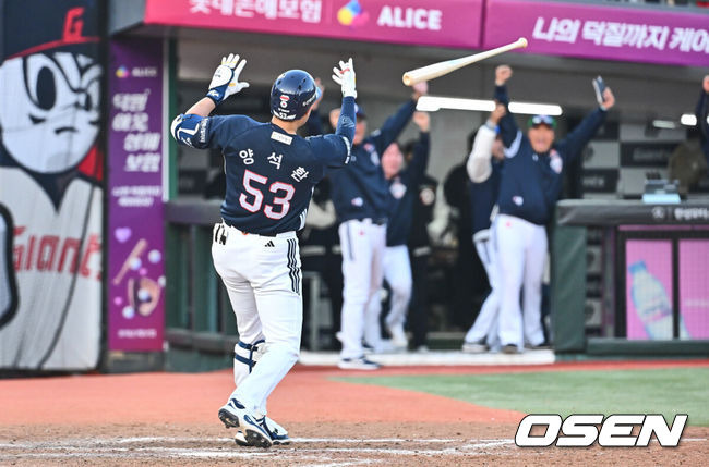 양석환 ‘쩍벌 빠던’에 갑론을박…캡틴 양의지, 롯데에 사과→소신 발언했다 “자극 의도 없었지만, 쇼맨십은 필요”