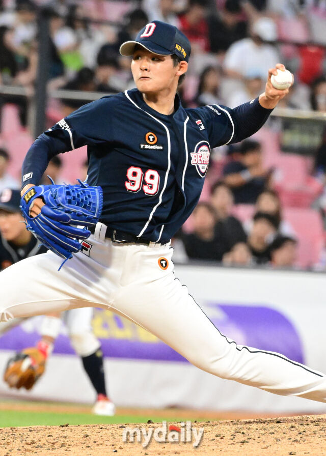 '전체 1순위' 황준서 5이닝 5K 90구, 이글스 전직 마무리 홀드…2R 포수 3안타 3타점 폭발, 두산 8-5 제압