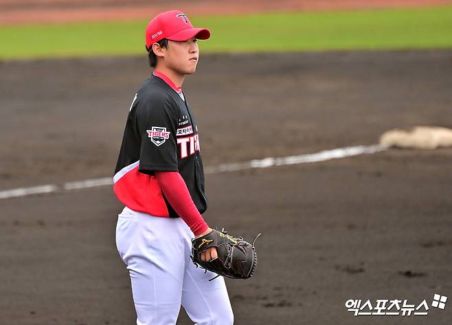 '1이닝 6실점' 아기 호랑이, 눈물 펑펑…'15일' 만에 등판, 역시 극복할 수 없었나 [사직 현장]