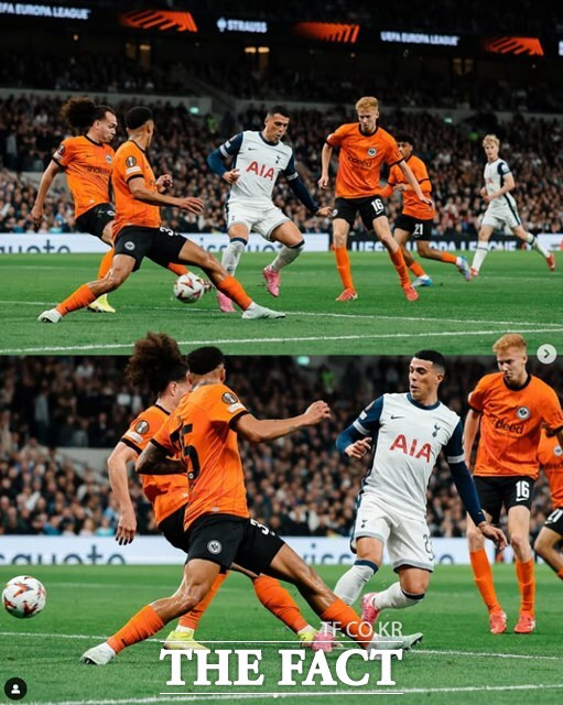 '손흥민 79분' 토트넘, 獨 프랑크푸르트와 UEL 8강 1차전 1-1