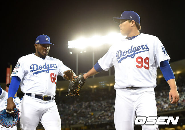 다저스 열광시킨 데 엊그제 같은데…한국서 다시 만날 줄이야, 류현진-푸이그 6년 만에 맞대결