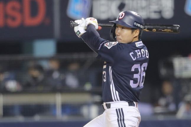 '키움→롯데→두산' 이승엽 등번호 단 CHOO, 데뷔 7년 만에 4번 타자 출격...