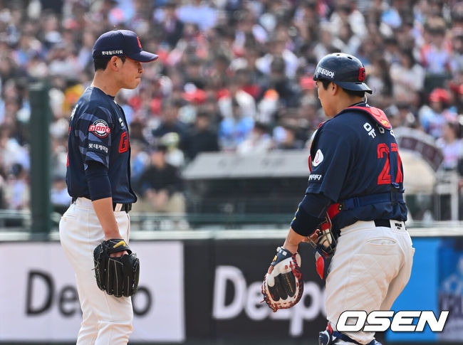 류현진에 체인지업 전수받은 김진욱, NC 타선에 6실점 혼쭐…”타자들에게 위압감 못 주니...” [오!쎈 부산]