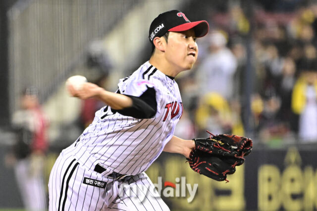 '해냈다' LG 역대 4번째 팀 노히트노런 대기록 작성, 엘동원 6이닝 KKKKKKKKK '부활투'... 삼성에 3-0 완승 [MD잠실]