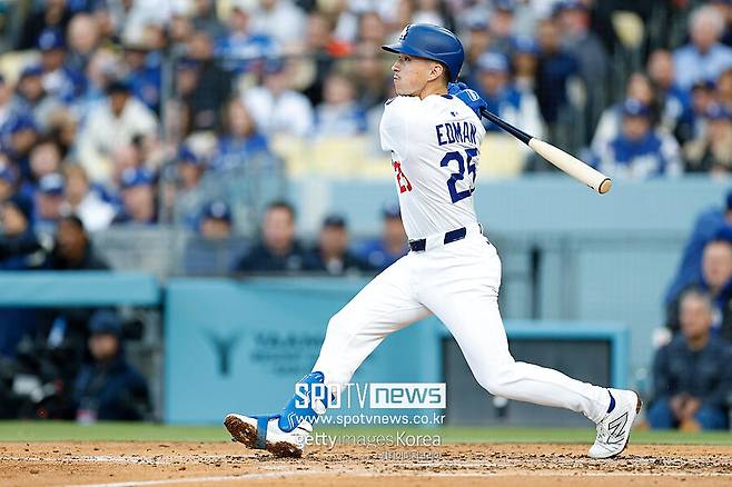 '홈런 1위' 韓 국가대표 1번타자, 안타→2루타→안타→2루타 터졌다…다저스 2연승, 지구 1위 맹추격