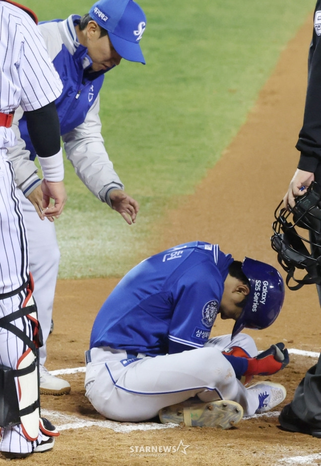 '김영웅 선발 제외' 박진만 감독 작심 발언, 떠나는 취재진에 딱 한 마디 더했다