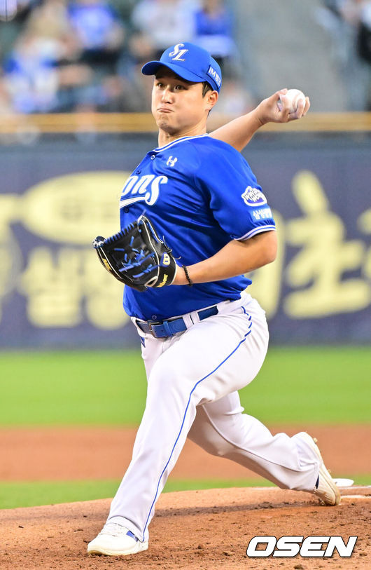 '볼볼볼볼' 70억 FA 투수, 친정팀 LG전 3⅓이닝 6피안타 6실점 조기 강판 [오!쎈 잠실]