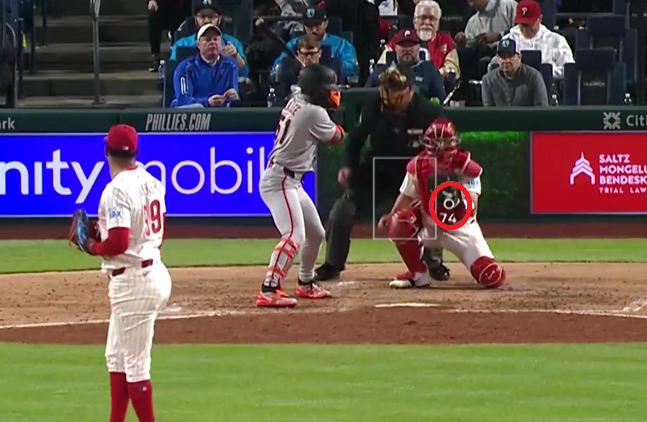 이정후 '볼판정 오심' 피해, 해당 심판 향해