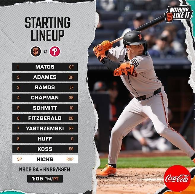 '2루타 MLB 1위' 이정후, 18일 PHI 원정 선발 명단 제외…체력 안배인 듯