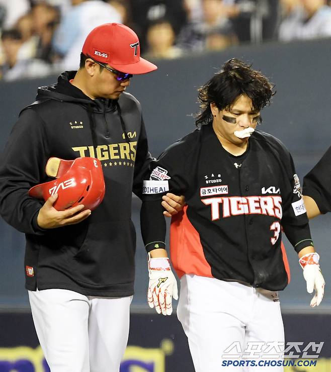 '1패 이상의 충격' KIA 두 배로 아프다.. 김선빈 병원 후송+윤영철 계속된 슬럼프