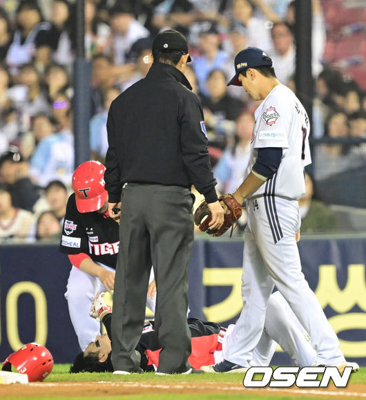 “입술 10바늘 꿰맸어요, 그런데 누가 2바늘이라고...” 봉합술→하루 휴식→3출루 실화? 챔피언 깨운 김선빈의 투혼이었다 [오!쎈 잠실]