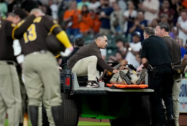 '충격적 부상→뇌진탕 우려' 이정후 유일 대항마, 최악은 피했다... 사령탑