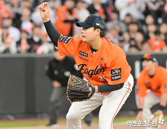 대전왕자가 부활했다! 7⅔이닝 KKKKKKKK…'150km 릴레이' 한화, KT 2-1 제압→2연패 탈출 [대전:스코어]