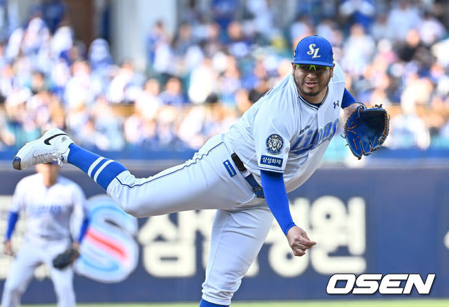 ‘더 이상 불운 없다’ 삼성 후라도, 7이닝 1실점 KKKKKKKK 시즌 2승 요건 갖췄다 [오!쎈 대구]