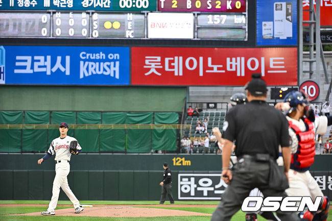 다시 2군 내려간 애증의 1차지명, 3이닝 무실점 KKKKK...김태형은 포기하지 않았다, 윤성빈도 포기는 없다