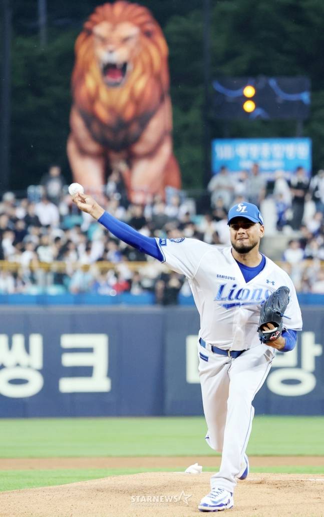 '단 13구 던지고 우천취소' 삼성 외인투수 차례 날렸다, 박진만 감독