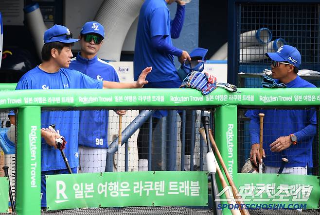 '동원아 형 품에 안겨' 강민호 손짓에 달려가 품에 안긴 박동원...뜨겁다 못해 더웠다[잠실 현장]