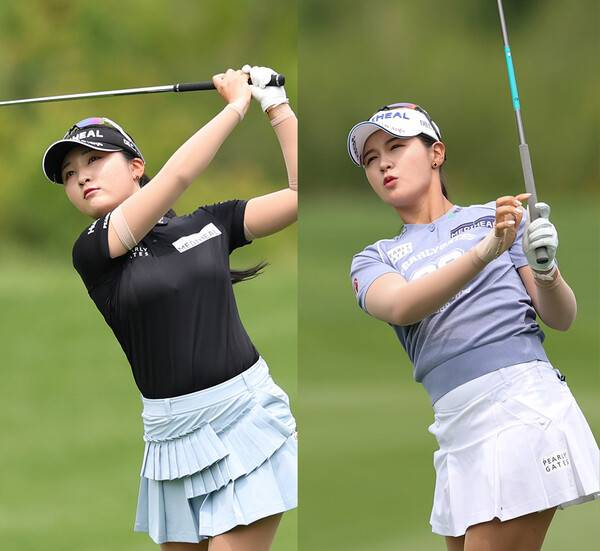 2R 마지막 홀에서 엇갈린 이예원과 박현경 [KLPGA]