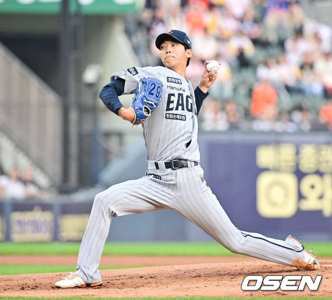 한화 6선발 해도 되겠는데…홈런 친 타자도 인정한 '전체 1순위' 배포, 황준서 공 하나가 아쉬웠다