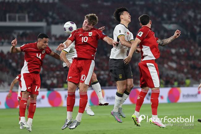 [A매치 리뷰] 중국, 월드컵 못 간다! 인도네시아에 0-1 패배→잔여 경기 상관 없이 본선 진출 실패