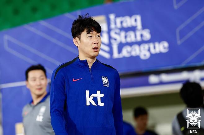 홍명보 결단, 손흥민 엔트리 완전히 빠졌다... 한국, 월드컵 예선 이라크전 선발 명단 공개