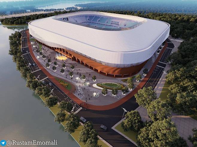 韓 축구, 이런 경기장 있나요?…초현실적 축구장, 중앙아시아에 탄생한다→中 지원 3만석 '랜드마크' 완공 임박