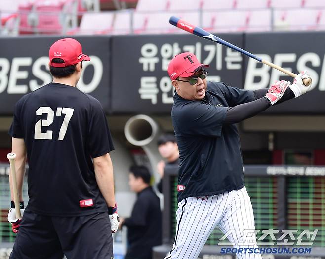 '방망이만 터지면 박해민 급이다' 꽃범호 감독의 특급 원포인트 레슨, 방망이 터지면 최고 외야수[광주현장]