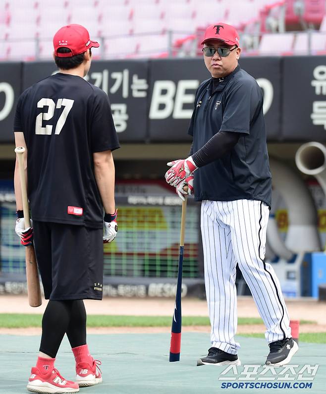 '방망이만 터지면 박해민 급이다' 꽃범호 감독의 특급 원포인트 레슨, 방망이 터지면 최고 외야수[광주현장]