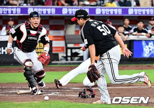 ‘아, 김서현 블론세이브→11회말 홈에서 아웃’ 한화, 1위 탈환 실패…LG-한화, 11회 2-2 무승부 ‘3시간50분 혈투’ [대전 리뷰]