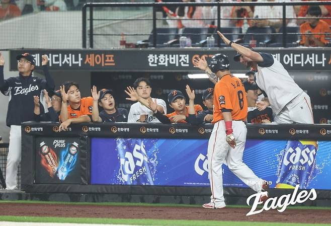 ‘한화 1위’의 주역! 6월 1할 타율 ‘침묵’→3안타+1홈런 ‘맹타’…노시환 “이제 잘할 때도 됐다” [SS대전in]