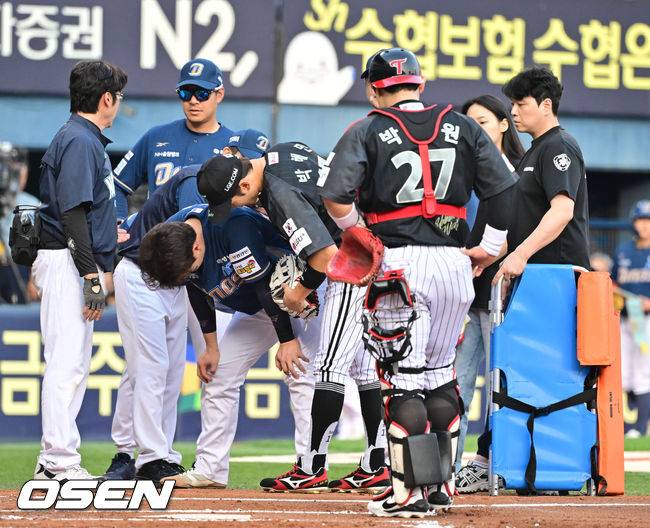 “헤드샷 박건우 쓰러지자…고개 숙인 박해민, 사과한 김광삼 코치” [박준형의 ZZOOM]
