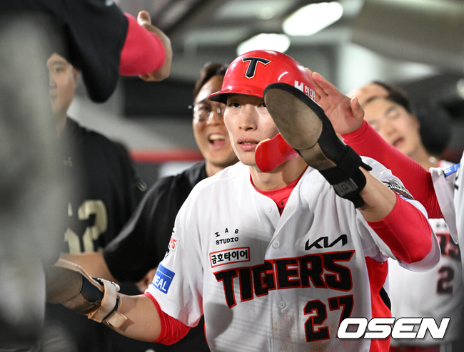 '득타율 .381' 만루에서 더 강하다...KIA 상승 이끄는 공포의 호령존, 누가 잇몸이라 했나