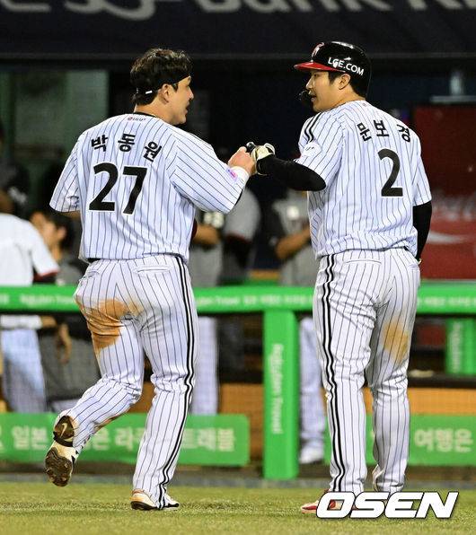 '1위 한화와 1.5경기 차' LG 라인업, 최원영 RF-문성주 DH...'제대' 이정용 1군 등록