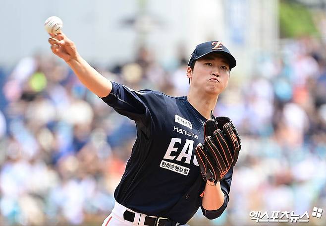 '78억 FA' 무너진 한화, 6연승 무산보다…'1승 6패' 엄상백 부진이 더 아팠다 [부산 현장]