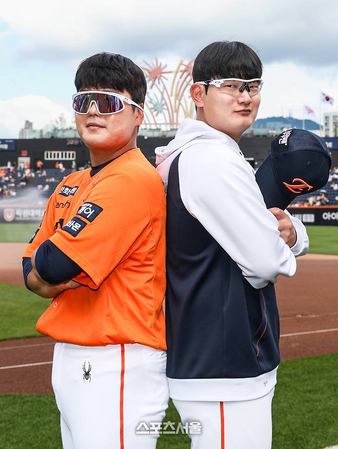‘위대한 형제’ 한화 김서현-김지현 “같이 선수로 뛰는 것이 목표…마무리 ‘세리머니’ 함께 하고파” [창간40주년 인터뷰]