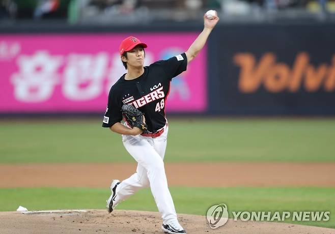 KIA 이의리, 수술 후 실전 경기 첫 등판…2군서 2이닝 비자책