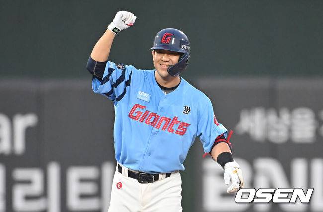 1사 만루 싹쓸이 2루타 쾅! 결승타 치고도 동료들에게 공 돌린 베테랑의 품격 [오!쎈 부산]