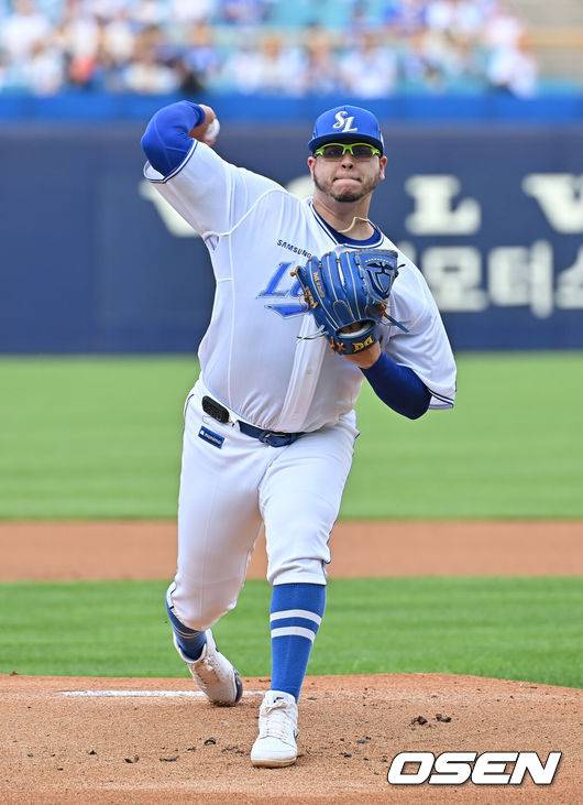 이런 투수가 재계약에 실패했다니…삼성은 무슨 복인가, 한국 3년차 '볼 배합 주도하는 외인'