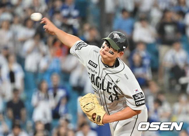 '158km' 삼성 킬러 문동주, 대구서 또 웃었다…한화 1위 질주, 리베라토 맹활약 [대구 리뷰]