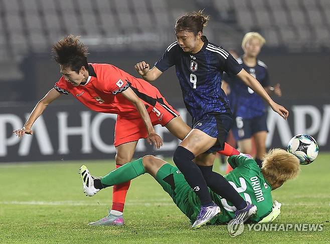 한국, 세계 5위 일본과 극적인 1-1 무승부…정다빈 동점포 '신상우호' 살렸다→20년 만에 우승도 가능 [현장리뷰]