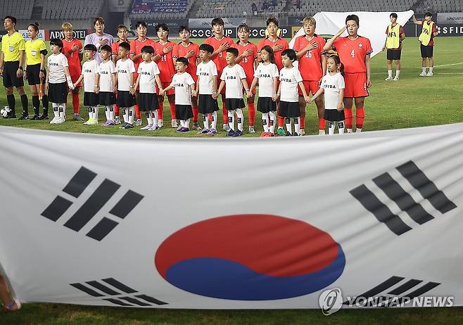 한국, 세계 5위 일본과 극적인 1-1 무승부…정다빈 동점포 '신상우호' 살렸다→20년 만에 우승도 가능 [현장리뷰]