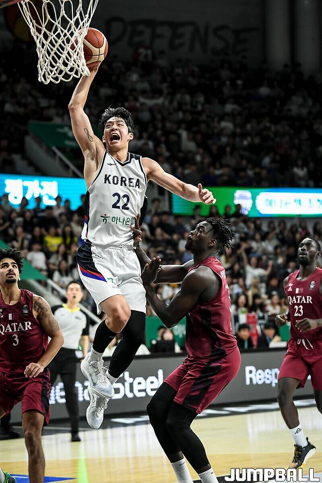 ‘이현중·여준석 또 날았다!’ 한국, 굿윈·해리스 결장한 카타르에 19점 차 완승